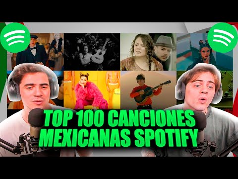 ARGENTINOS REACCIONAN A Top 100 canciones más escuchadas en Spotify de artistas nacidos en México 🇲🇽