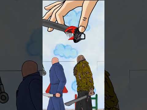 Chainsaw man Denji Choose Head, Chucky, Pennywise, Jason Voorhees, Michael Myers, Predator Animation