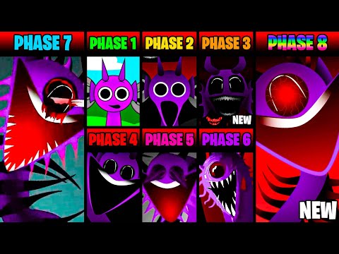 New Phase 1-3 VS Phase 4 VS Phase 5 VS Phase 6 VS Phase 7 VS Phase 8 in Incredibox Sprunki (New Mod)