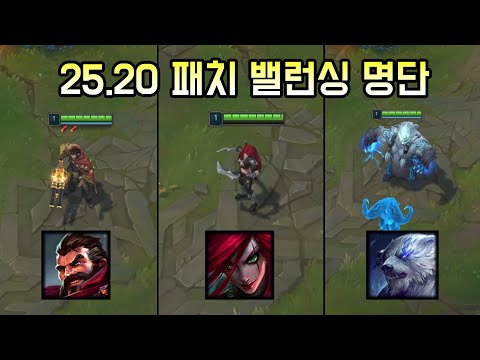 롤드컵 패치에 '그 챔프들'을 건드는 라이엇.. 25.20 패치 밸런싱 명단