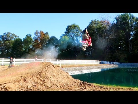 OVER THE POND!! Street Bike Jump