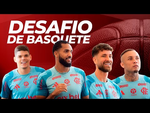 DESAFIO DE BASQUETE COM JOGADORES DO FUTEBOL DO FLAMENGO