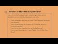 Understanding Statistical Questions and Variability