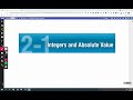 Exploring Integers and Absolute Value