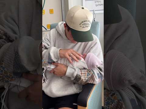 His first time holding our son in the NICU! So gentle and sweet! ๐ญ๐ฉต๐ซ #sweet#dad#love#thankful#baby