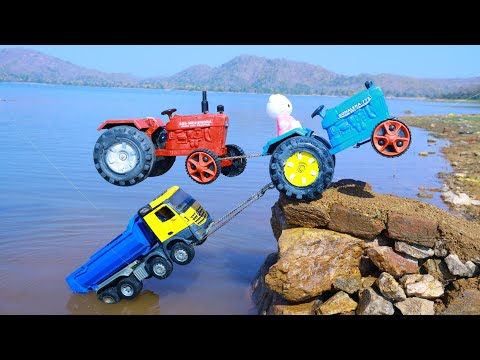 Accident Mahindra Tractor Mercedes Dumper Forest River Pulling Out Sonalika Tractor ? Cartoon CSToy