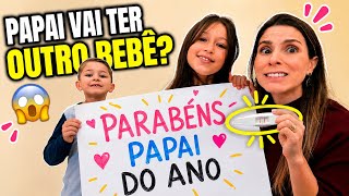 PAPAI VAI TER OUTRO BEBÊ? | A REAÇÃO DELE… 😱🤣