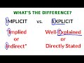 Explicit and Implicit Statements