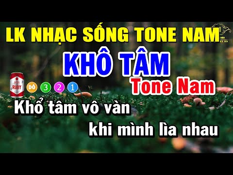 Karaoke Liên Khúc Nhạc Trữ Tình Bolero Tone Nam | Khổ Tâm – Khi Không – Karaoke Trọng Hiếu