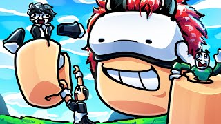 4 youtubers idiotas no roblox com VR (ft. breki, rreze e helz)