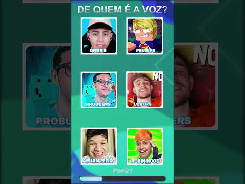 ADIVINHE O YOUTUBER PELA VOZ 125 - Minecraft, Roblox, Vlog