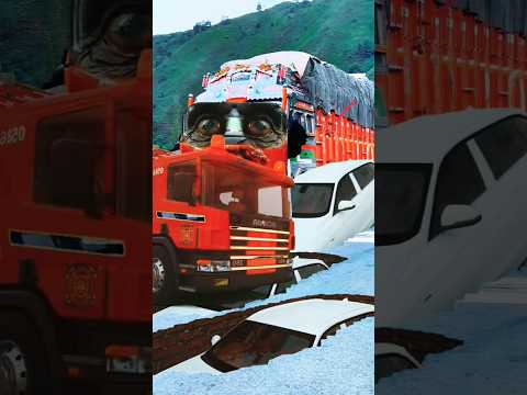 Massive Truck & Car | Beamng Crash - A Visual Feast #vfx #viralshorts #tranding #beamng #shorts