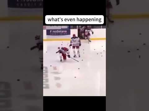 what's even happening#youtubeshorts #hockey #goalie #uniquestyle #hockeyjerseys #hockeytraining