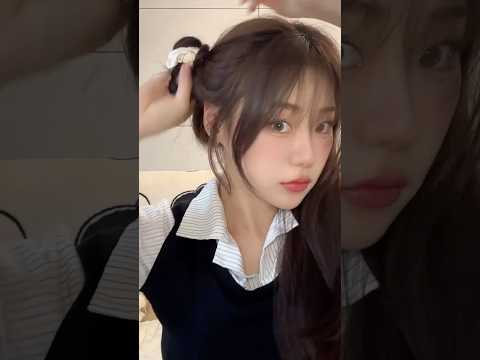 머리끈으로 고데기 없이 초간단 웨이브 만드는법 #shorts