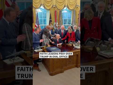 Faith leaders pray over Trump in Oval Office | AFP
