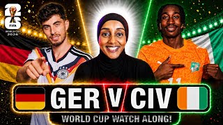 FIFA 2026 World Cup: Germany vs Ivory Coast | LIVE WATCH ALONG
