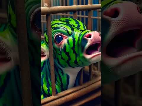 Mysterious Calf Born from a Watermelon! 🐮🍉 | Special Forces Attack! 🚔🔥 #cow #cowrescue #shorts