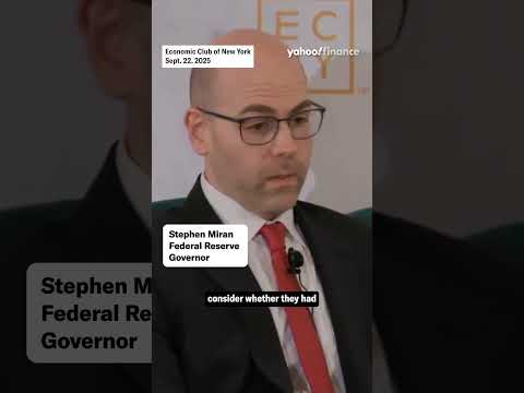 Fed's Miran: President Trump "never asked me to set policy in a specific way."