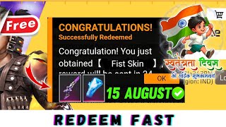 FREE FIRE REDEEM CODE TODAY 15 AUGUST | FF REWARDS REDEEM CODE | FF REDEEM CODE TODAY 15 AUGUST