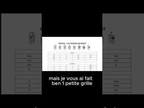 Relevé accords guitare - Les Démons de Minuit (Images) #guitaretoday #guitare #chords  #guitar