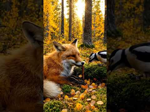 🤝 Ultimate Forest Alliance: A Woodpecker Performs Surgery on a Live Fox! #nature #wildlife #amazing