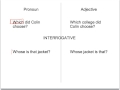 Roles of Pronouns and Adjectives