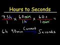 Converting Between Seconds and Hours