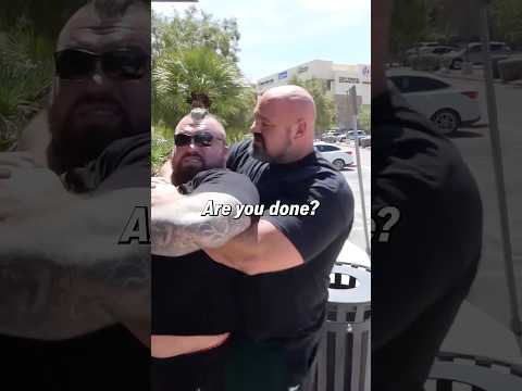 Eddie Hall gets held like a baby by Brian Shaw #baby