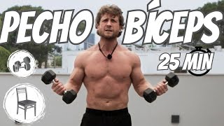 Rutina de Pecho y Bíceps EN CASA  (Solo 25 Minutos)