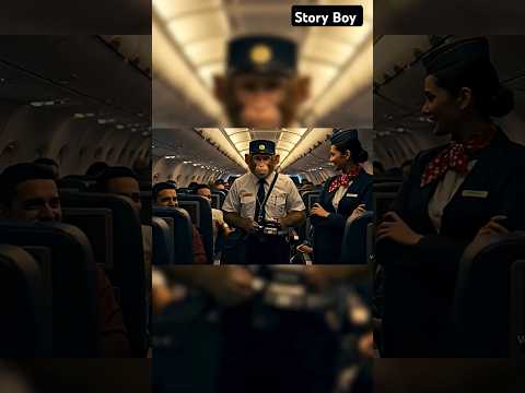 बंदर प्लेन में ट्रेन का टिकट चेक कर रहा है 🤣 | #ai | #aishorts | #trending | #funny | #cartoon