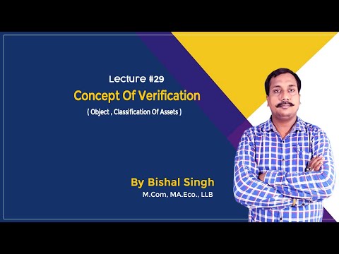 Concept Of Verification – Object, Classification Of Assets II LECTURE-29 II By Bishal Singh