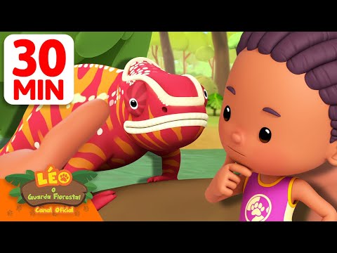 Esses camaleões vivem nas árvores! 🦎🌲 | 30 Min | Leo, O Guarda Florestal | Animação