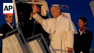 YouTube video thumbnail: Pope Leo XIV Departs From Rome for Four-Day Trip to France