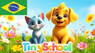 Livro Infantil: Cachorrinho Amarelo e Gatinha Azul-Céu e a Bola Brilhante | tinyschool