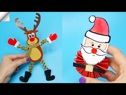 5 DIY christmas moving toys Easy paper crafts christmas paper crafts 2022