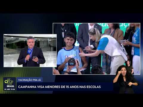 Campanha de vacinação visa menores de 15 anos nas escolas