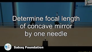 Determine focal length of concave mirror by one needle