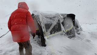 SURVIVING Winter BLIZZARD Camping Trip