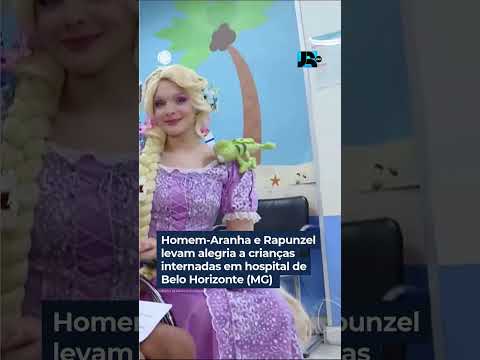 Homem-Aranha e Rapunzel levam alegria a crianças internadas em hospital de MG. #JR24H #Shorts