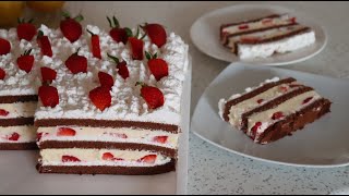 BRZA TORTA SA JAGODAMA 🍓❣ OSVEŽAVAJUĆA, NAJLEPŠA KOJU SAM PROBALA ‼❣