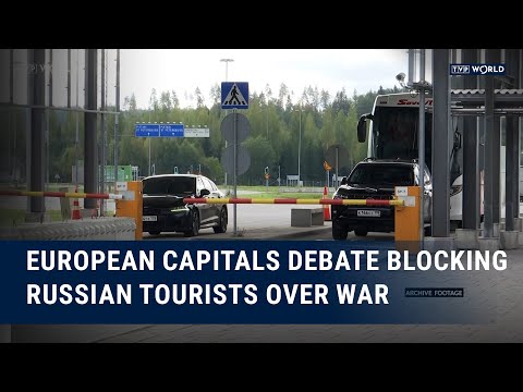 YouTube video thumbnail: European Capitals Debate Blocking Russian Tourists Over War