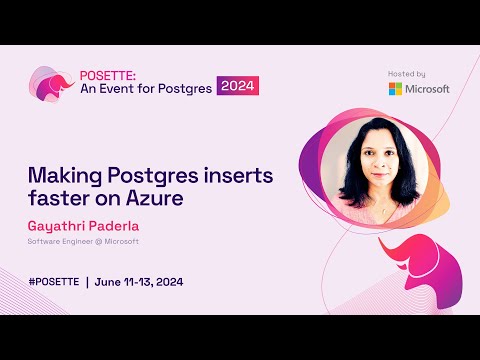 Making Postgres inserts faster on Azure