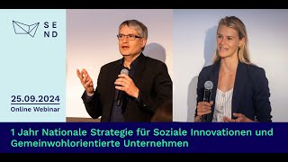 1 Jahr Nationale Strategie für Soziale Innovationen und Gemeinwohlorientierte Unternehmen - Webinar