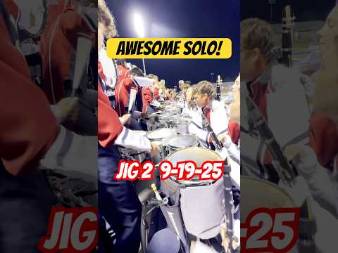 INCREDIBLE SOLO!  Jig 2 - 9-19-2025 #drumline #drums The 2nd Guy to solo!  NICE!  #jig2 #shorts