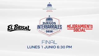 El Brisal v Mejoramiento Social | FINAL | TORNEO INTERBARRIAL U20 | MIDEREC