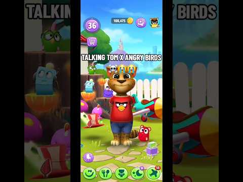 Talking Tom x Angry Birds | #shorts #angrybirds #angrybirdsshort