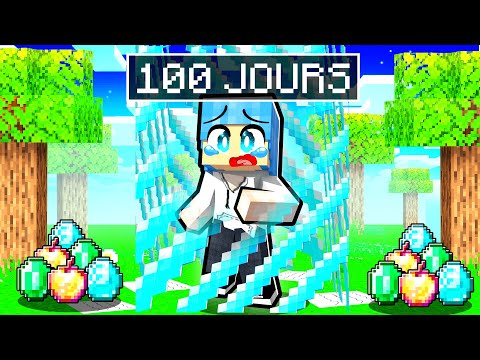 J'ai Survécu 100 JOURS Bloqué Dans Cette Bordure 1x1 Minecraft...