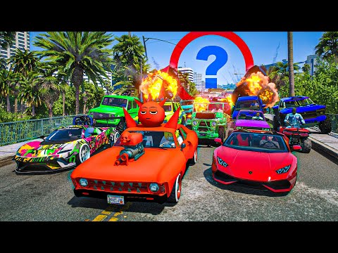 EL ÚLTIMO EXPLOTA CON COCHES ALEATORIOS! RISAS INFINITAS!! - GTA 5 ONLINE