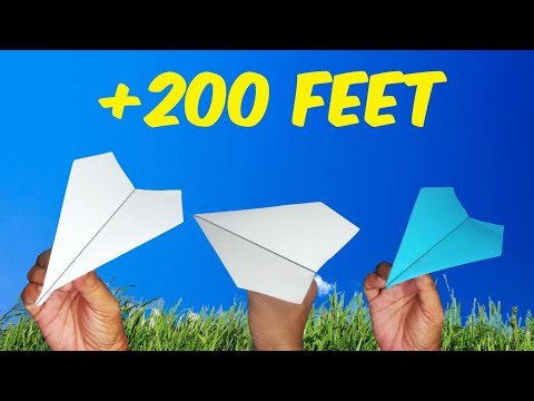 3 Distance Paper Planes - How To Make a paper airplane that is easy to fold | can fly straight & far