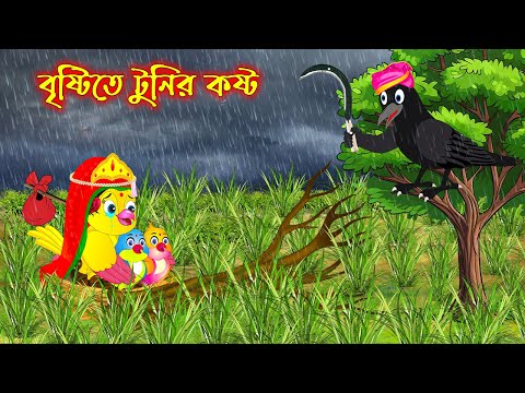 বৃষ্টিতে টুনির কষ্ট | Bristite Tunir Kosto | Bangla Cartoon | Thakurmar Jhuli | Pakhir Golpo Tuntuni